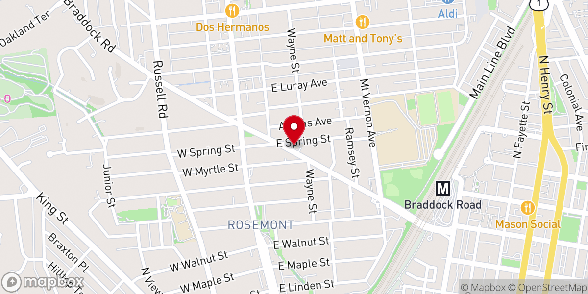 Map showing location of First Nazarene Church