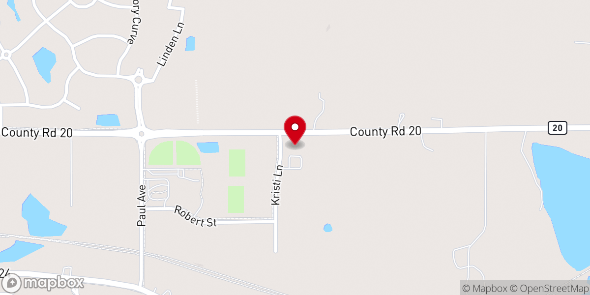 Map showing location of Peace Lutheran Church