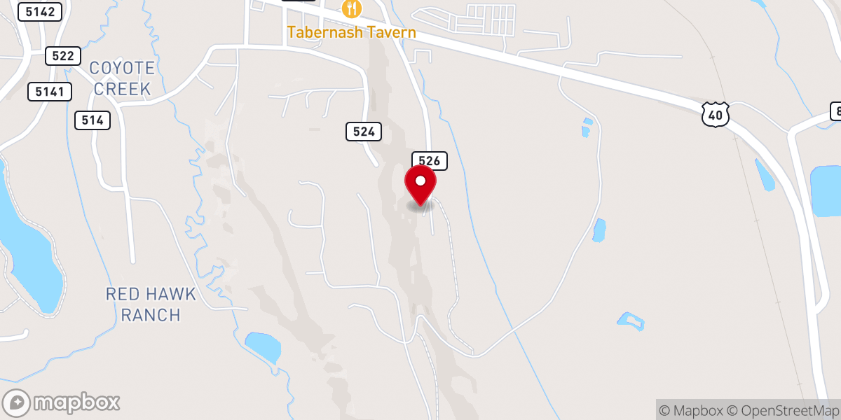 Map showing location of Shekinah Ranch