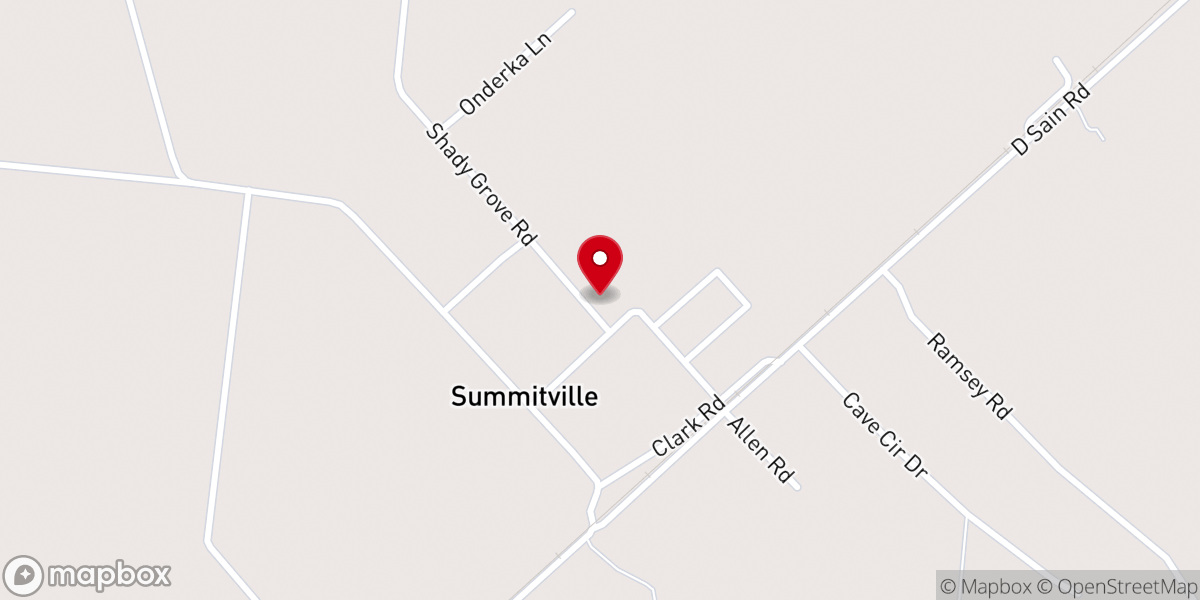 Map showing location of Summitville Church of Christ