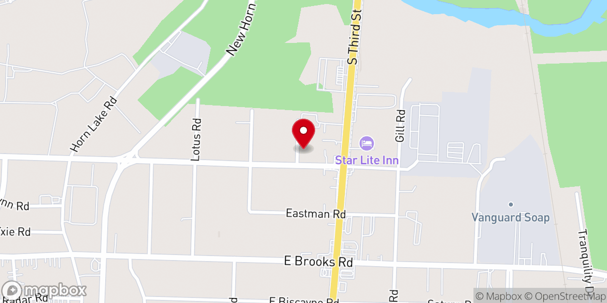 Map showing location of New Mount Sinai Baptist Church