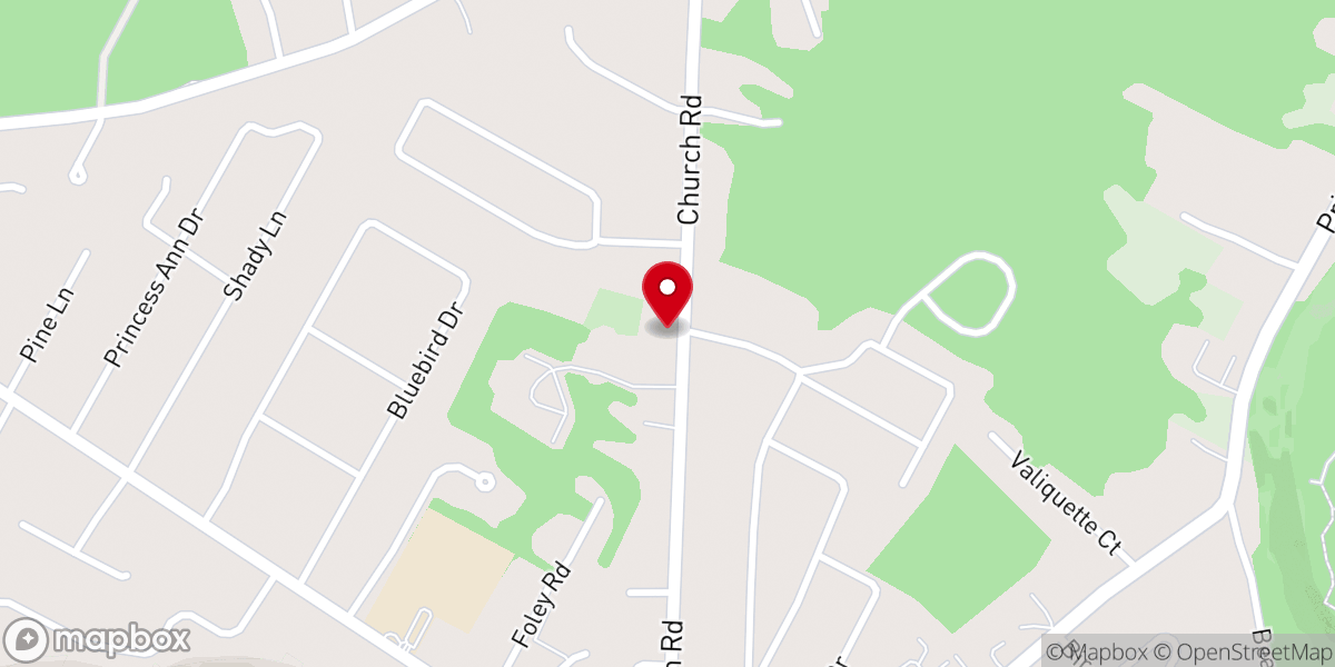 Map showing location of Holy Cross Church