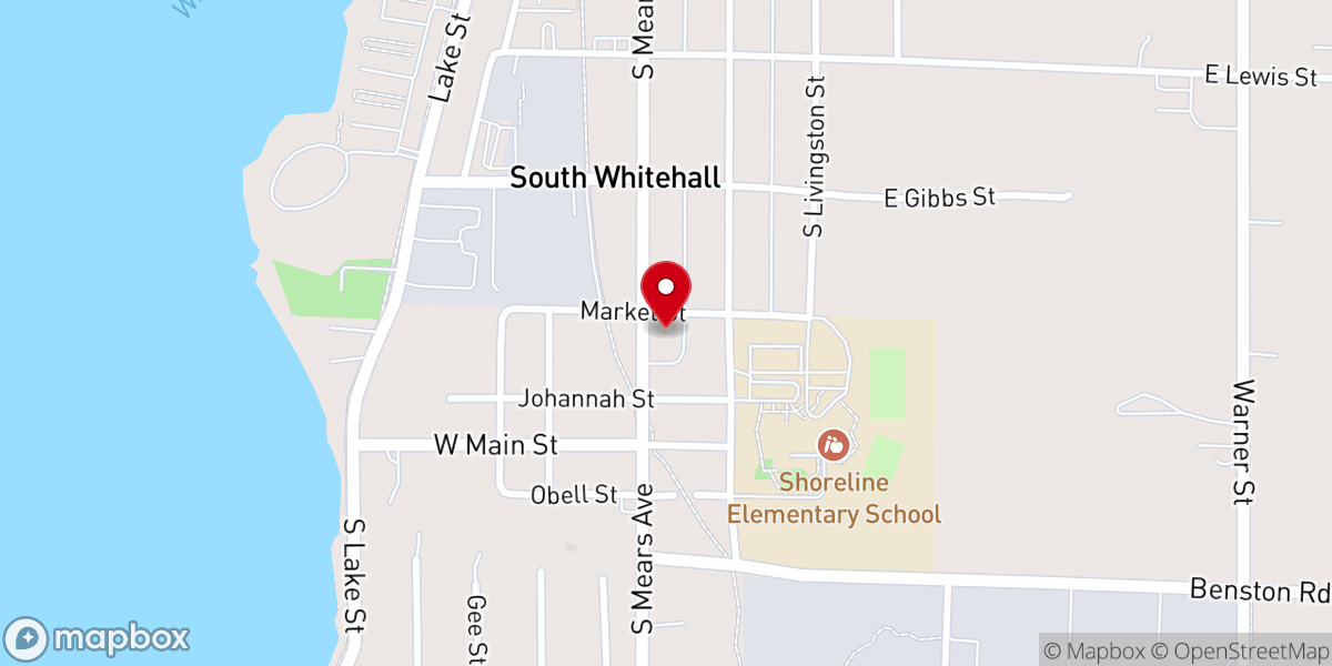 Map showing location of Lebanon Lutheran Church-White Lake Area - Food Pantry