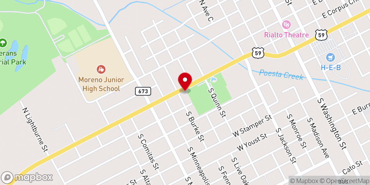 Map showing location of Tortilleria La Cabaña