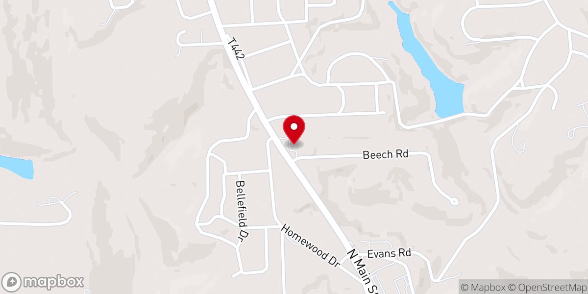 Map showing location of North Main Street Church of God