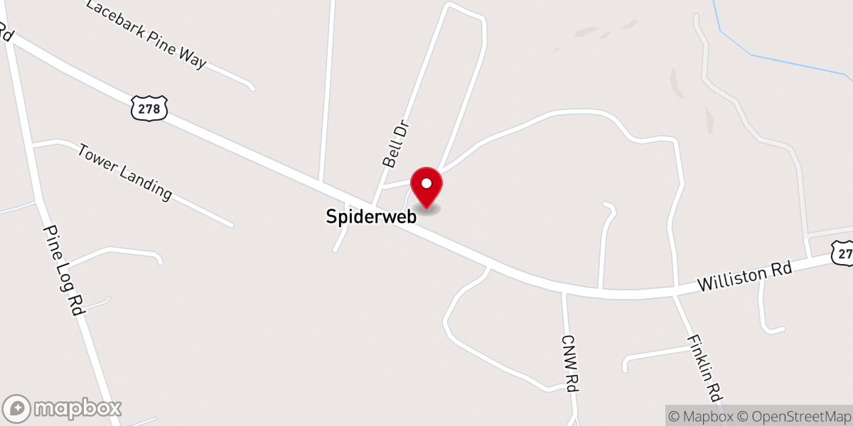 Map showing location of The Runs Baptist Church