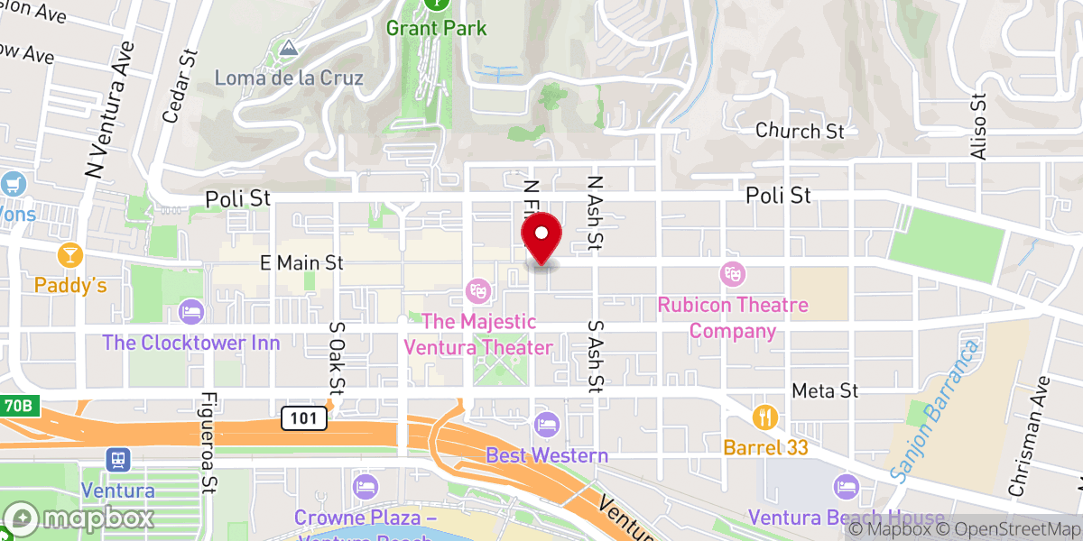 Map showing location of Iglesia Universal