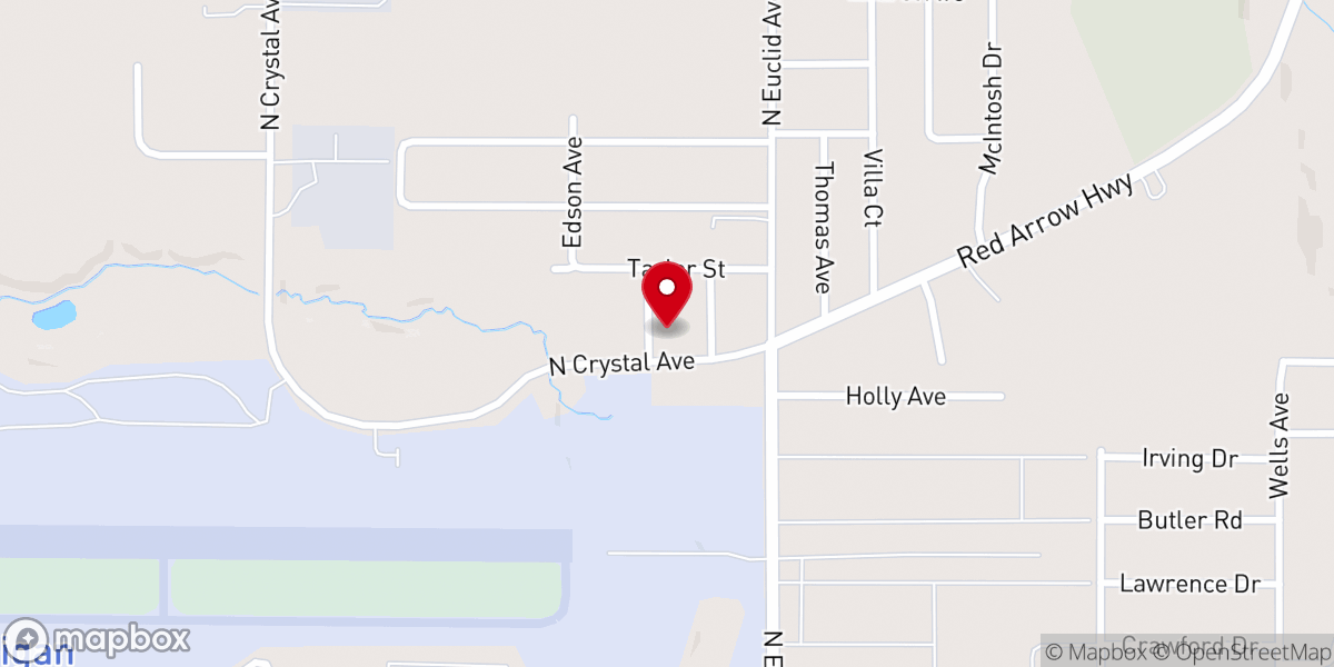 Map showing location of Trinity Church of God-Christ