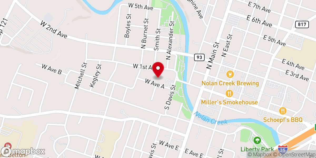 Map showing location of Grace Reformed Church