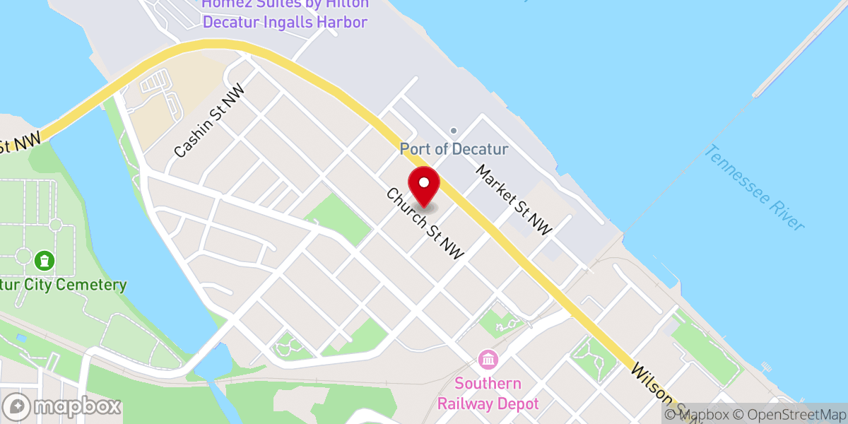Map showing location of Wayman Chapel African Methodist Episcopal Church