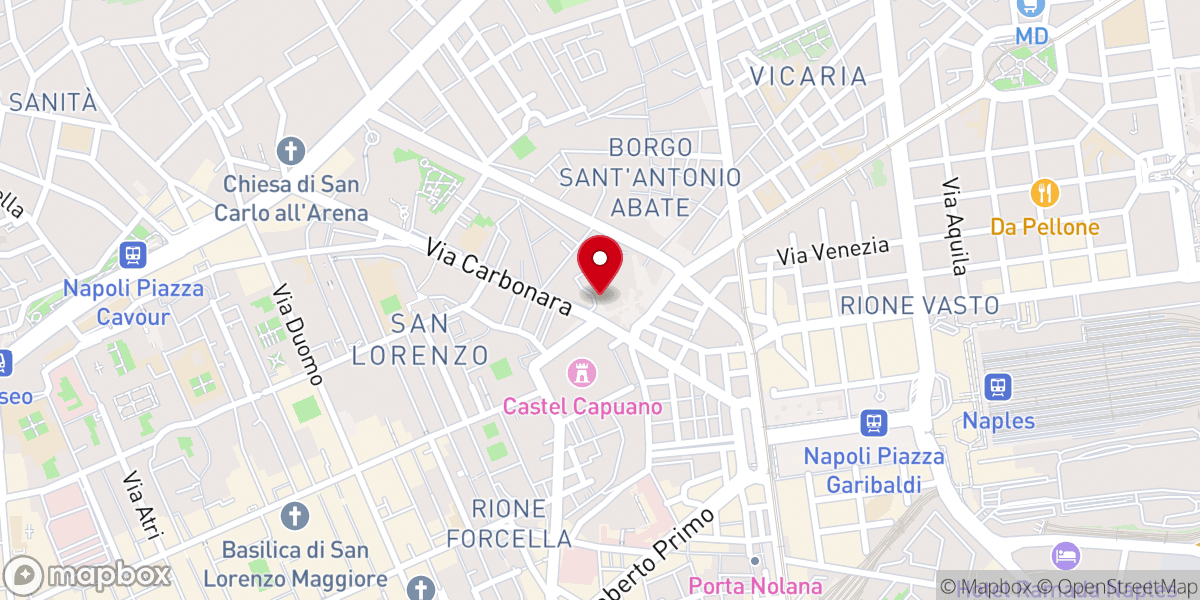 Map showing location of Chiesa di Santa Caterina a Formiello