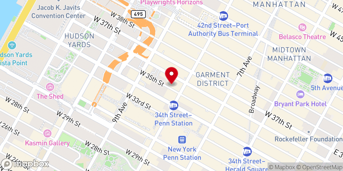 Map showing location of OASIS by Workville - Conference Center & Corporate Events, Flex Office, Meeting Space Venue & Rooftop