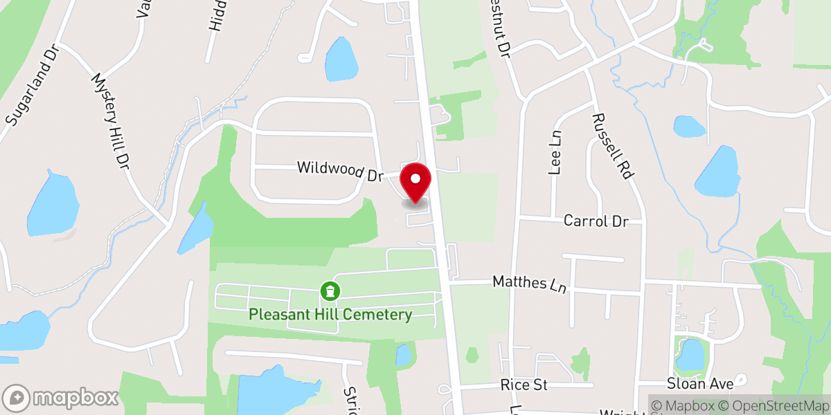 Map showing location of Big Creek Baptist Church