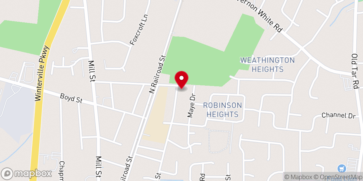 Map showing location of Rebuild Christian Center Church