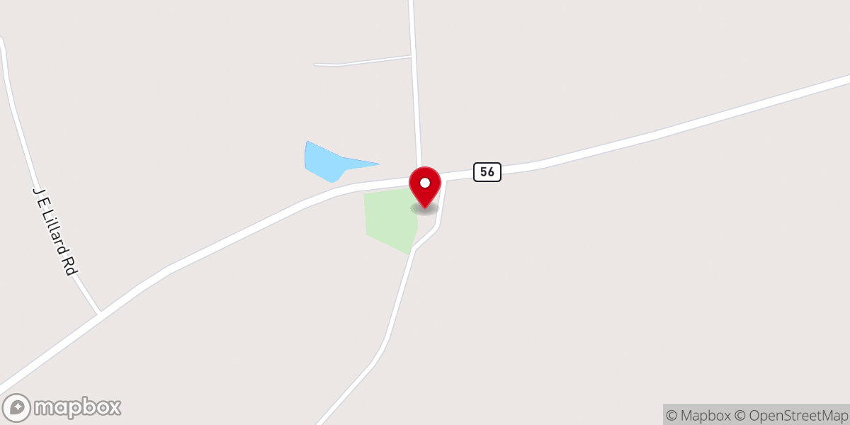 Map showing location of Hardens Chapel United Methodist Church