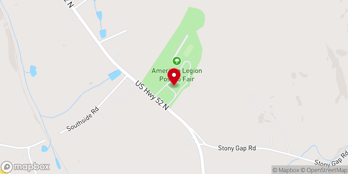Map showing location of Stanly County Fair Association