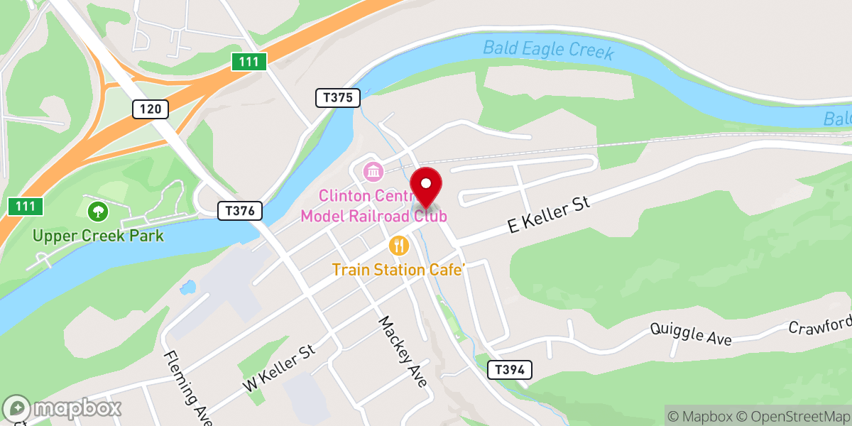 Map showing location of Castanea United Methodist Church