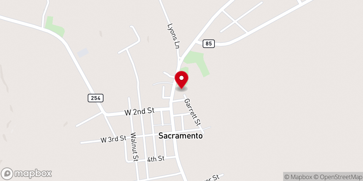 Map showing location of Sacramento Community Church