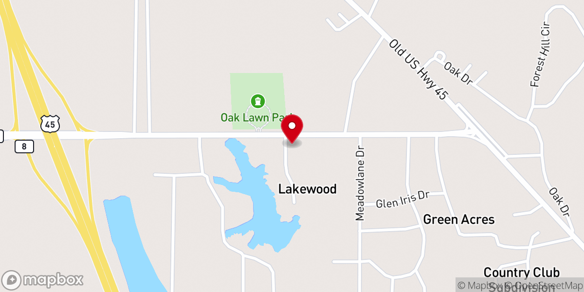 Map showing location of St Mark United Methodist Church