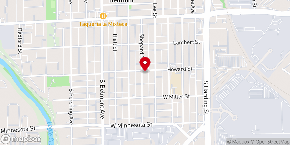 Map showing location of Union Baptist Church