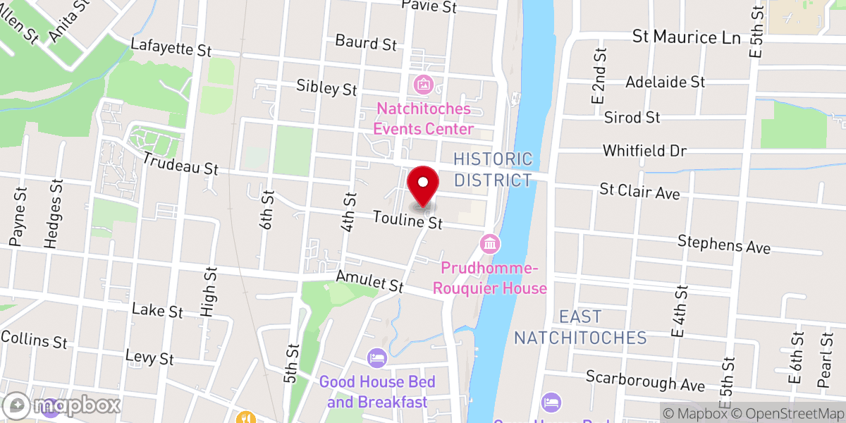 Map showing location of First Baptist Church