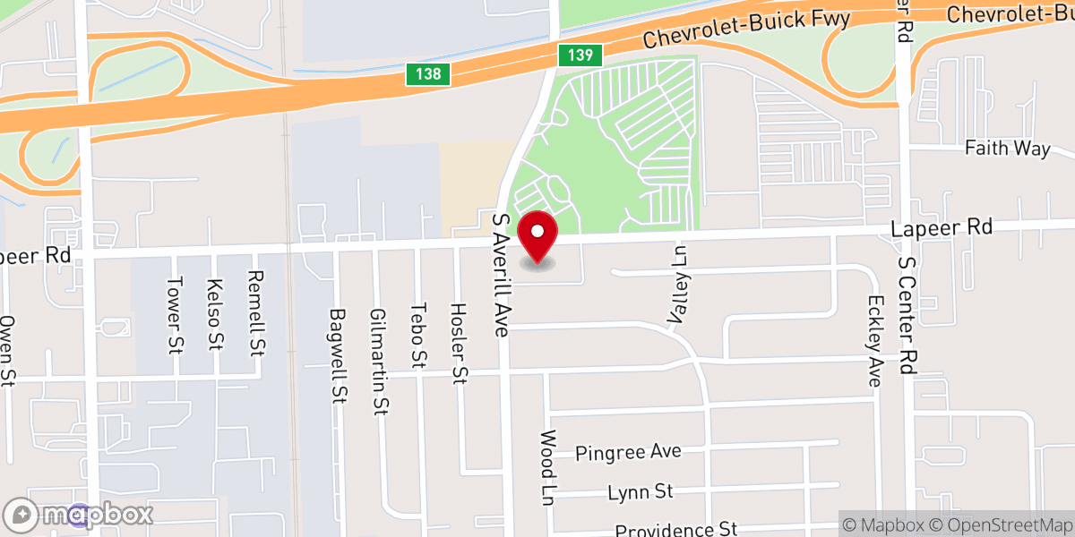 Map showing location of Grace Emmanuel Baptist Church