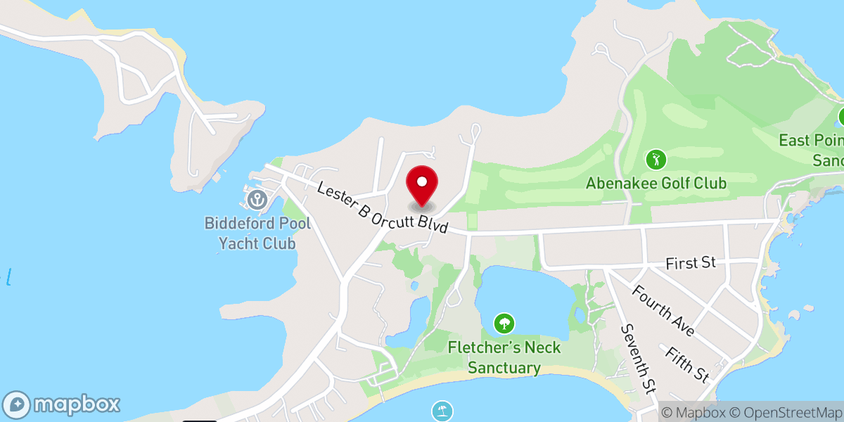 Map showing location of Biddeford Pool