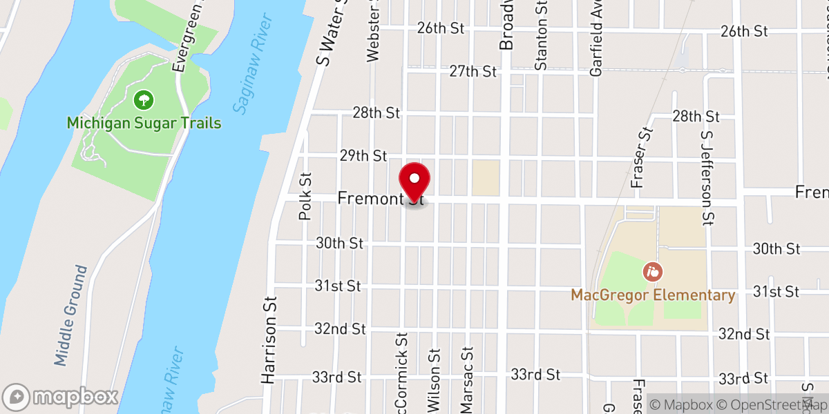 Map showing location of Grace Church - East Campus
