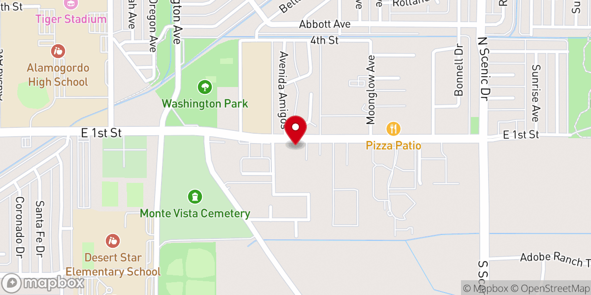 Map showing location of Salvation Army Services & Worship