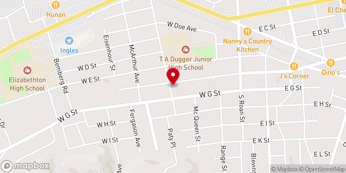 Map showing location of Redeemer Lutheran Church