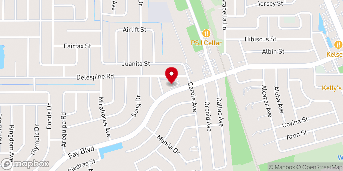 Map showing location of First Baptist Church