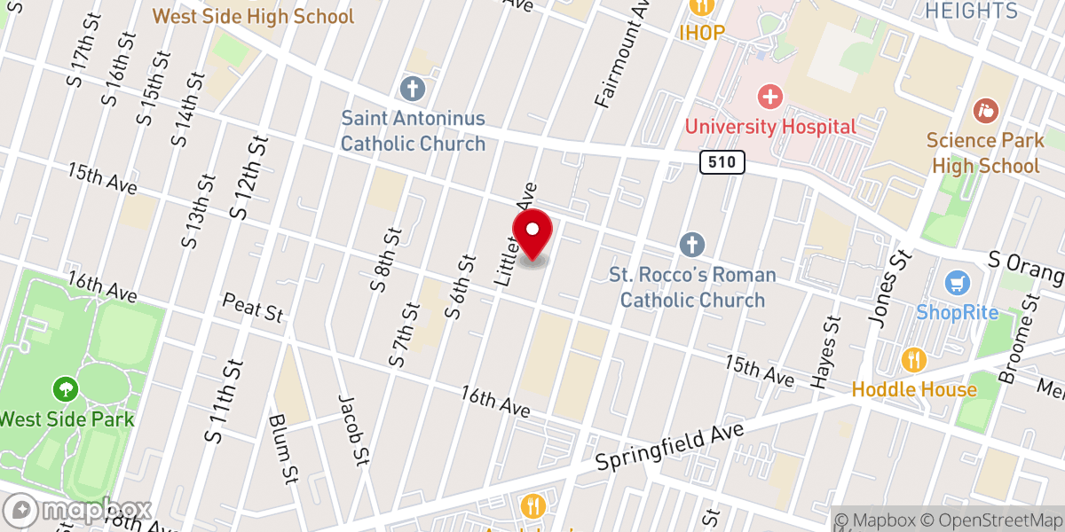 Map showing location of Shiloh Temple Church of God in Christ Jesus