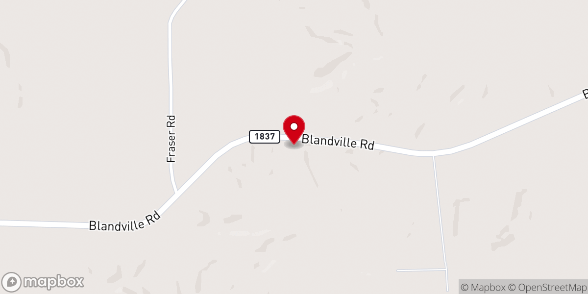 Map showing location of Shady Grove Church