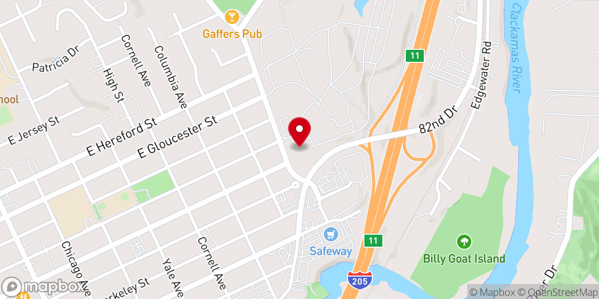 Map showing location of Oregon Conference Headquarters of Seventh-day Adventists