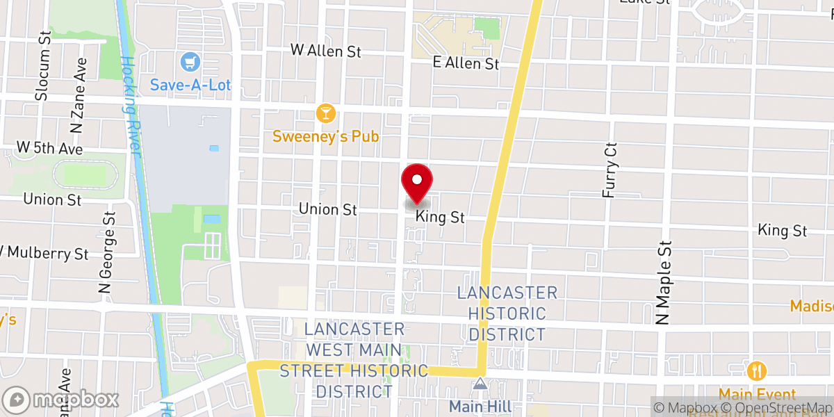 Map showing location of Mills Memorial United Methodist Church