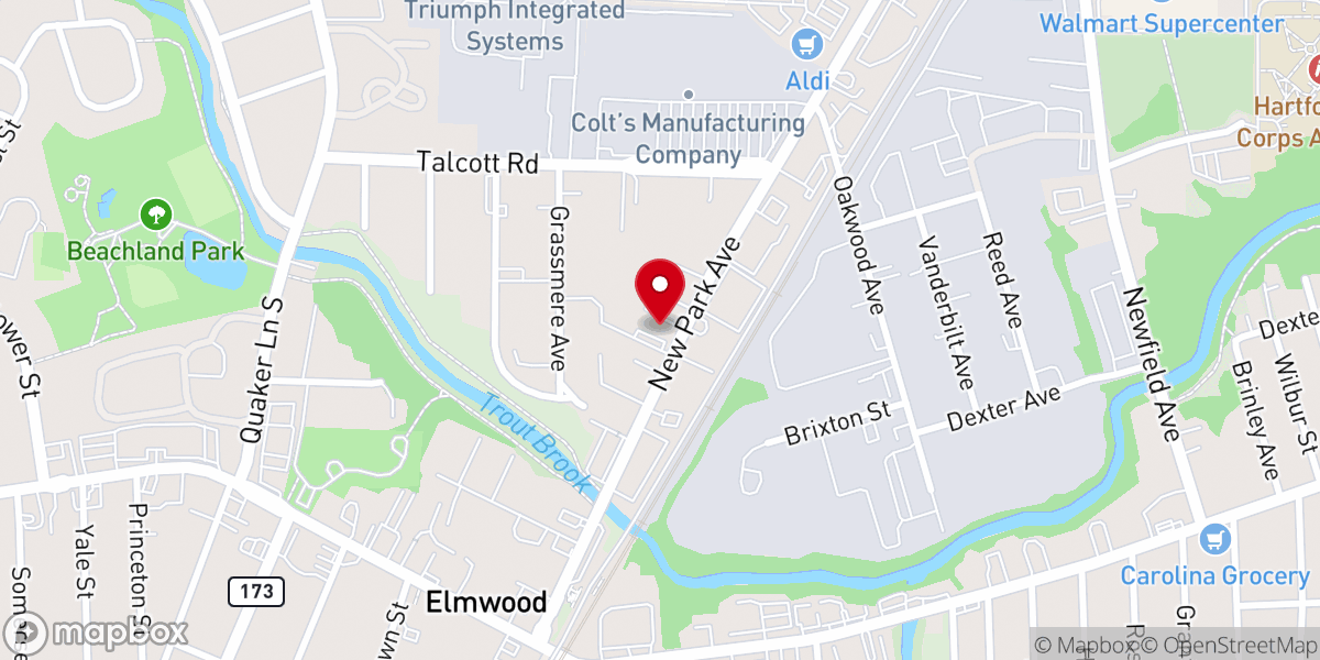 Map showing location of New Birth Tabernacle Ministries