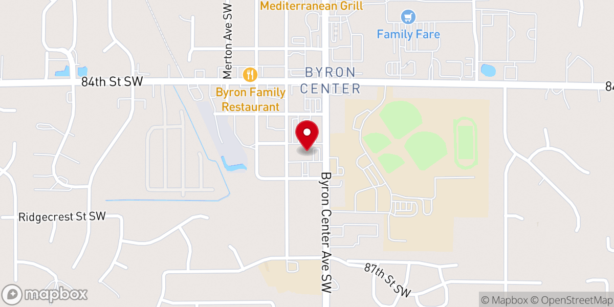 Map showing location of First Christian Reformed Church
