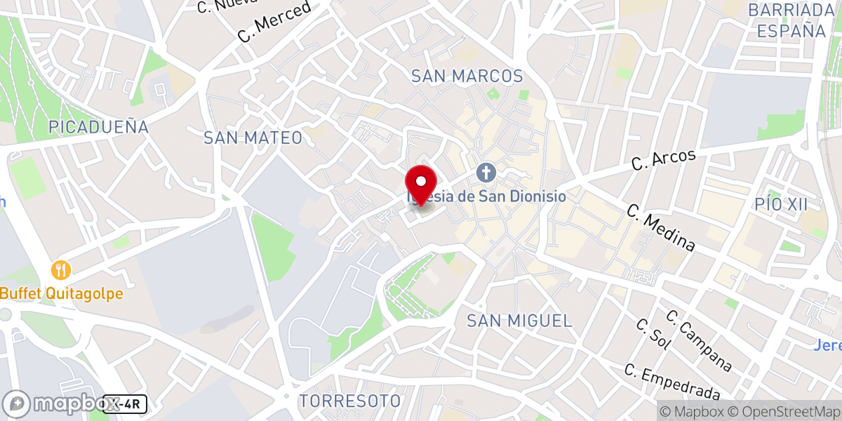 Map showing location of Capilla del Beaterio