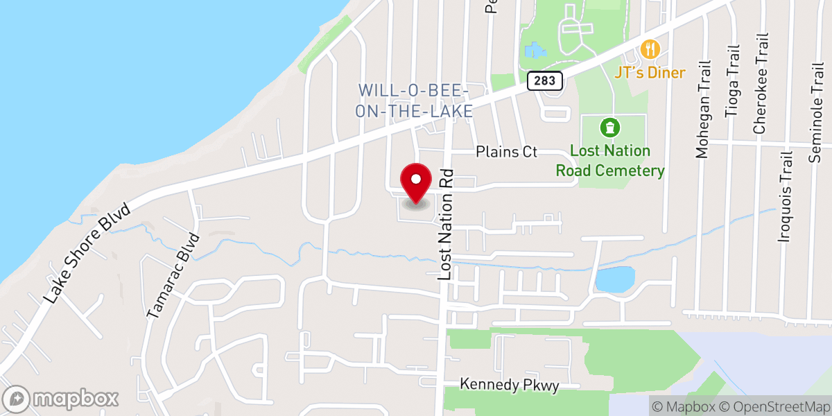 Map showing location of Shadetree Community Church