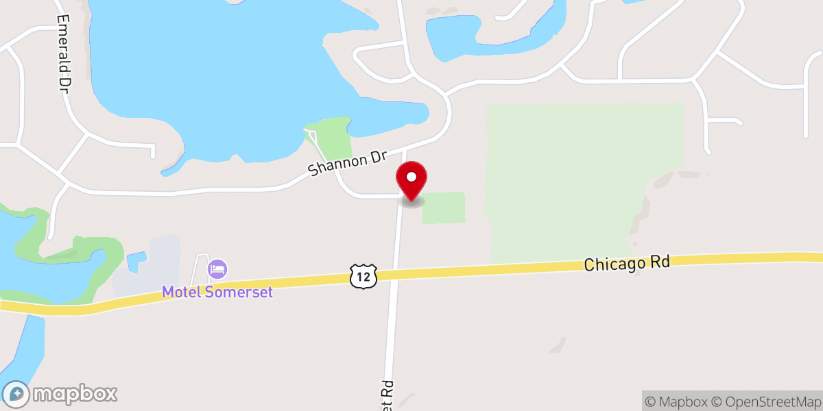 Map showing location of Somerset Congregational Church