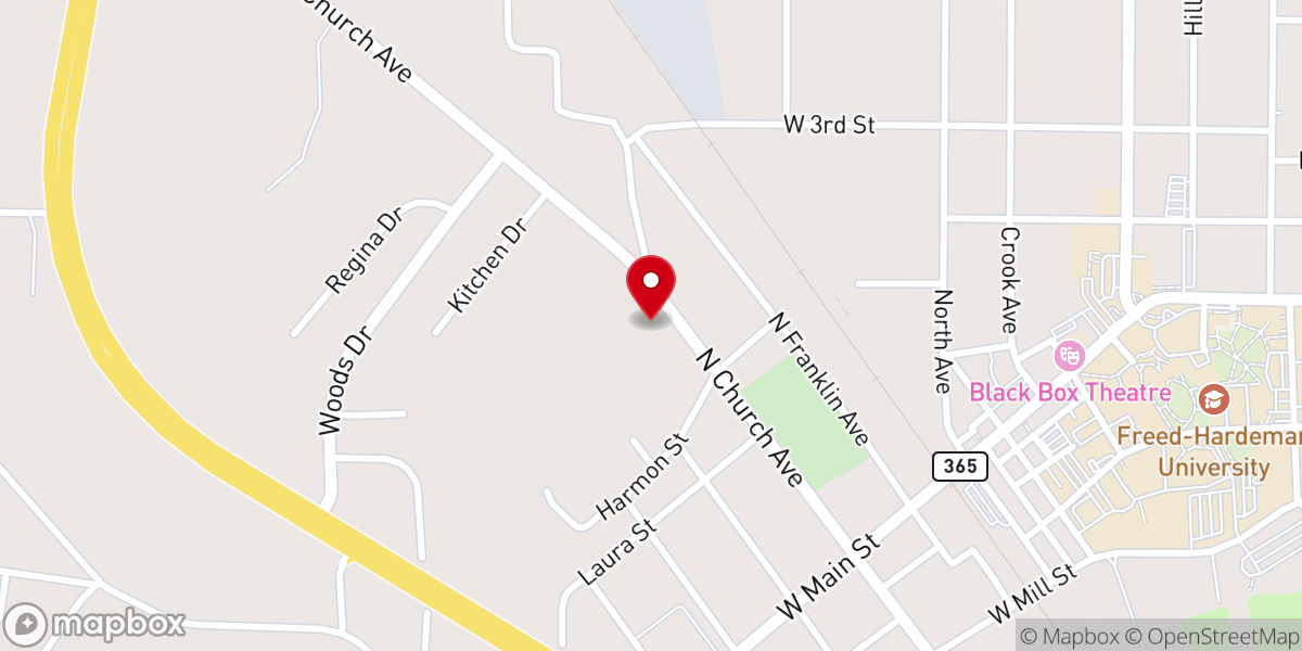 Map showing location of Tennessee American Job Center