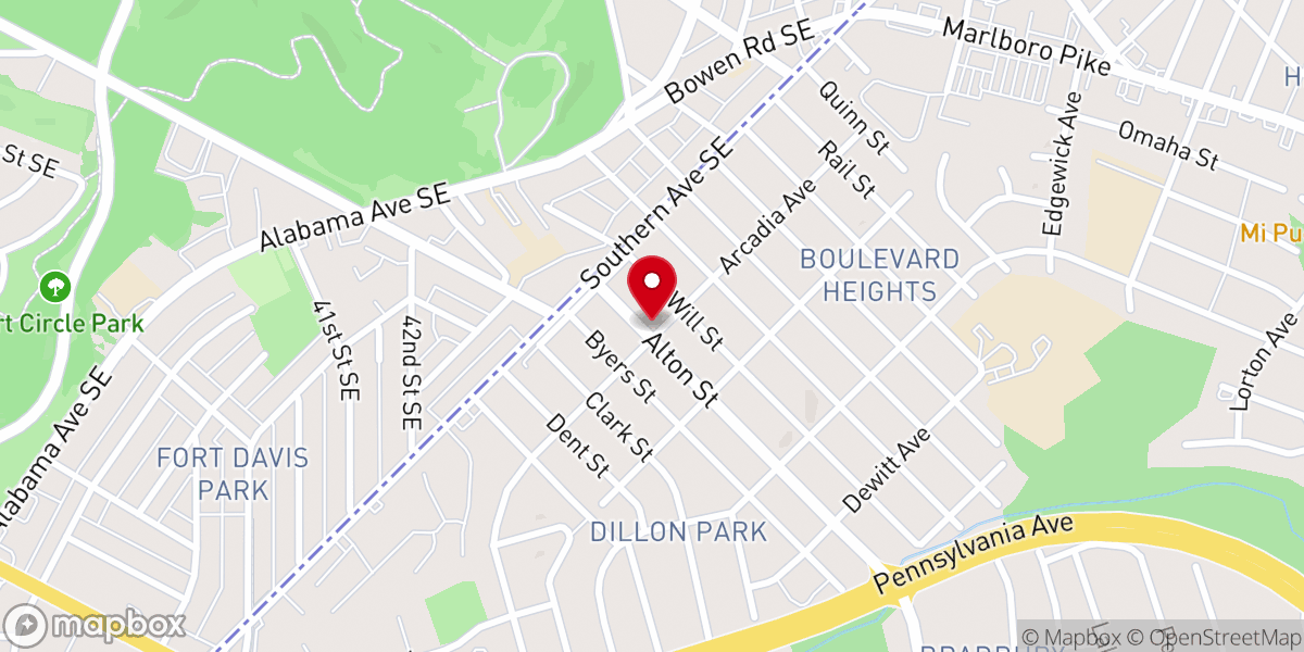 Map showing location of Deliverance Temple