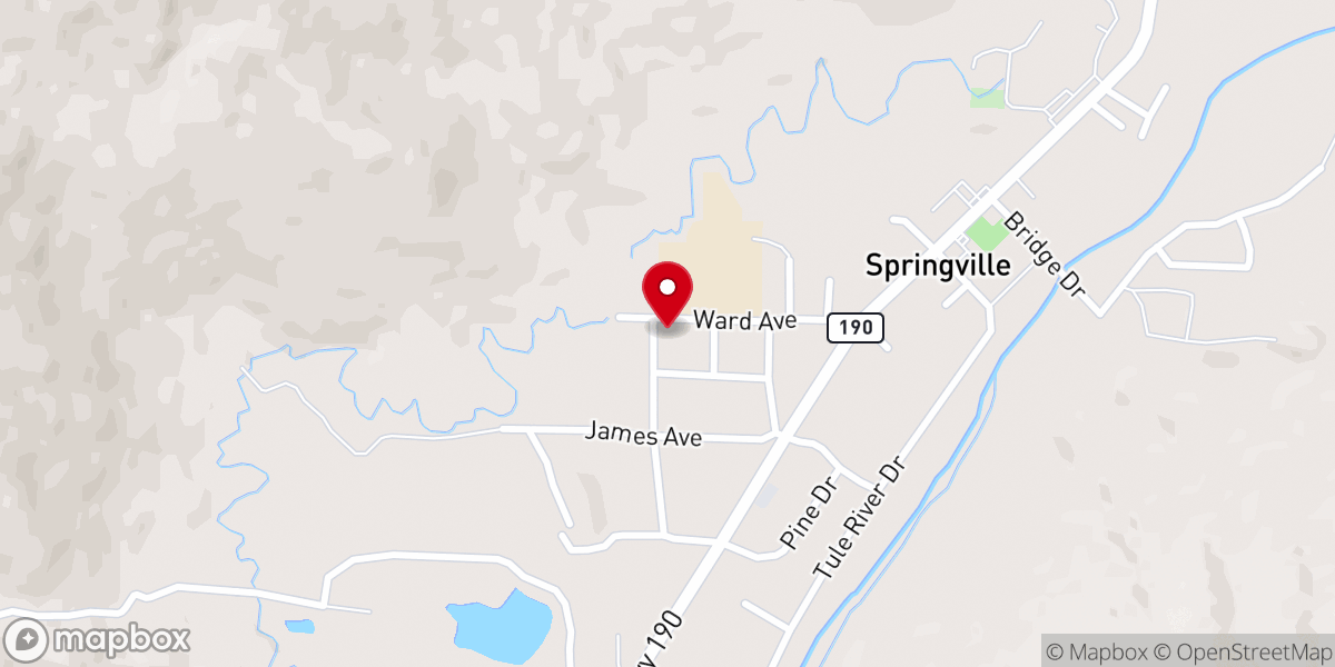 Map showing location of Springville Church of the Nazarene