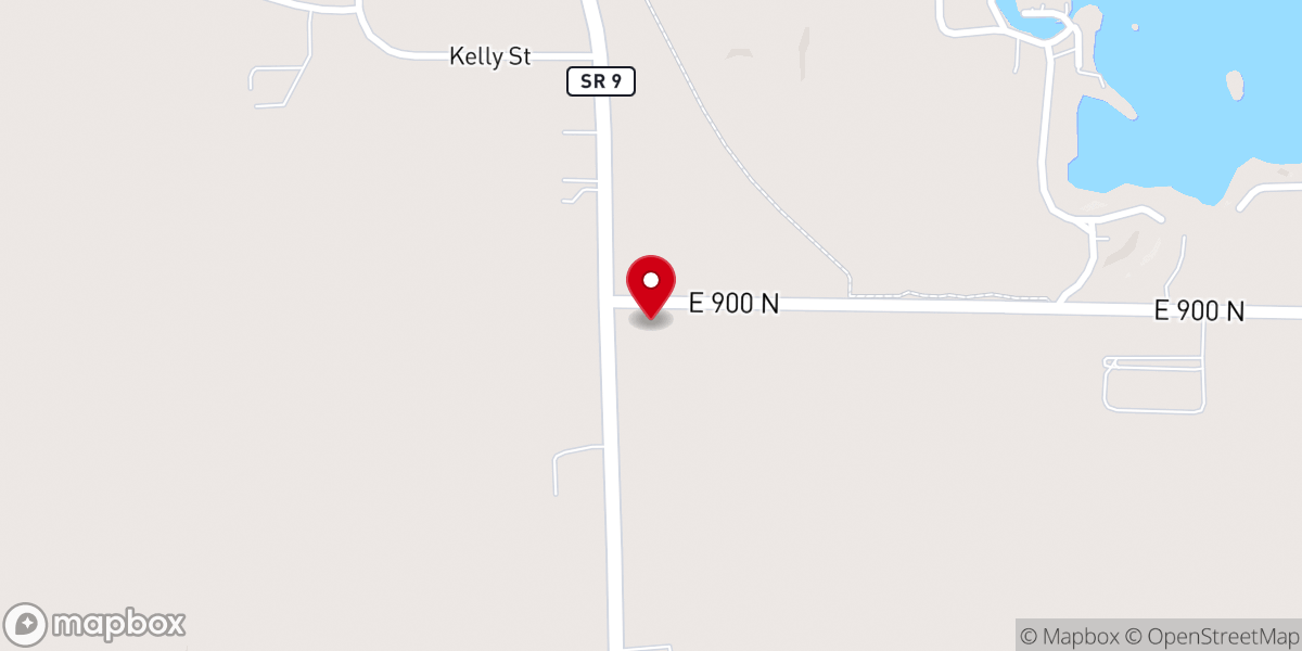 Map showing location of Hilltop Baptist Church