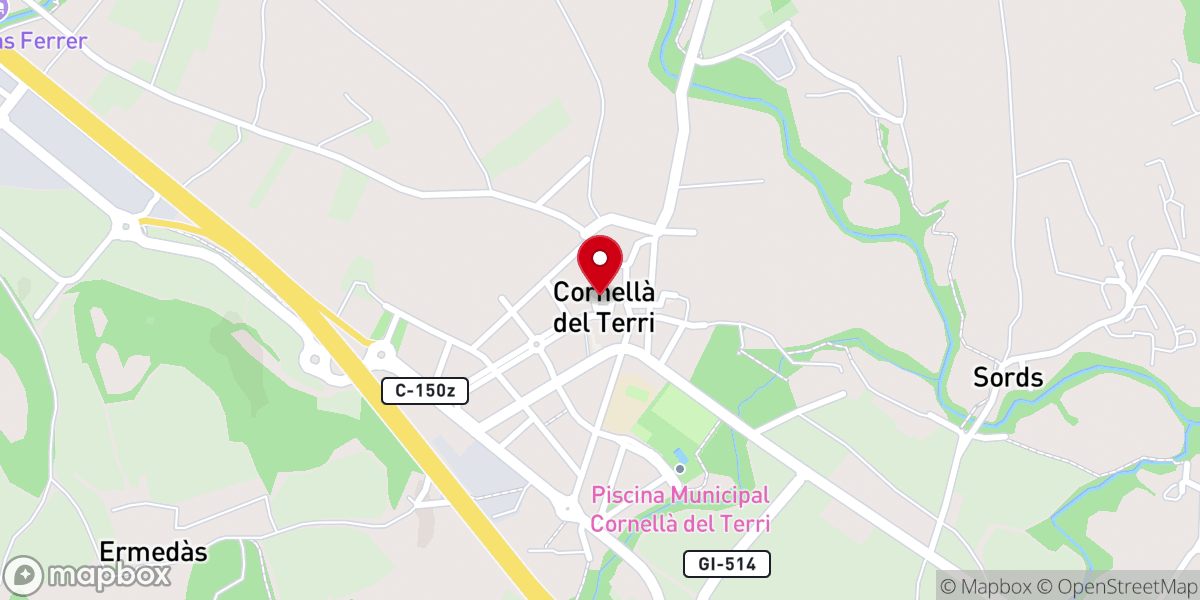 Map showing location of Iglesia de Sant Pere de Cornellà