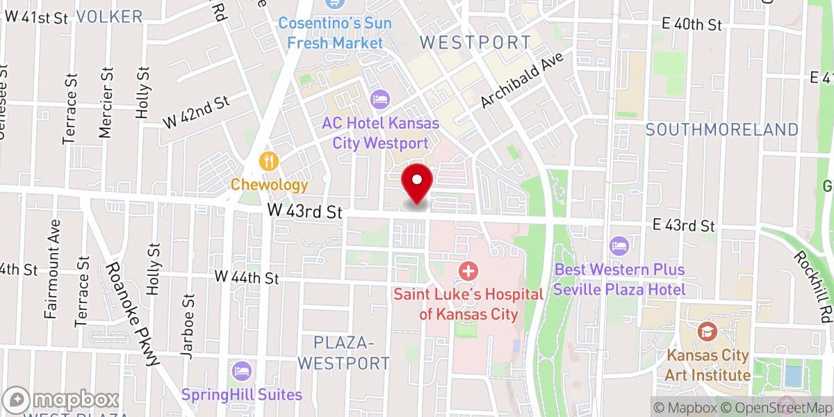 Map showing location of Saint James Missionary Baptist Church