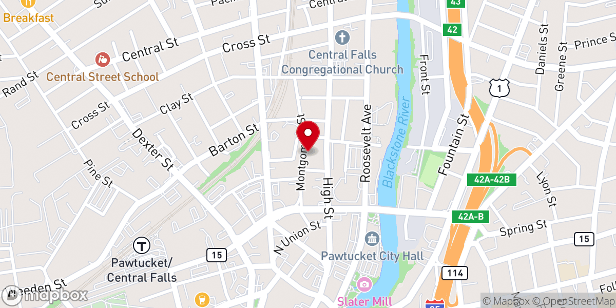 Map showing location of Church Of God Peniel