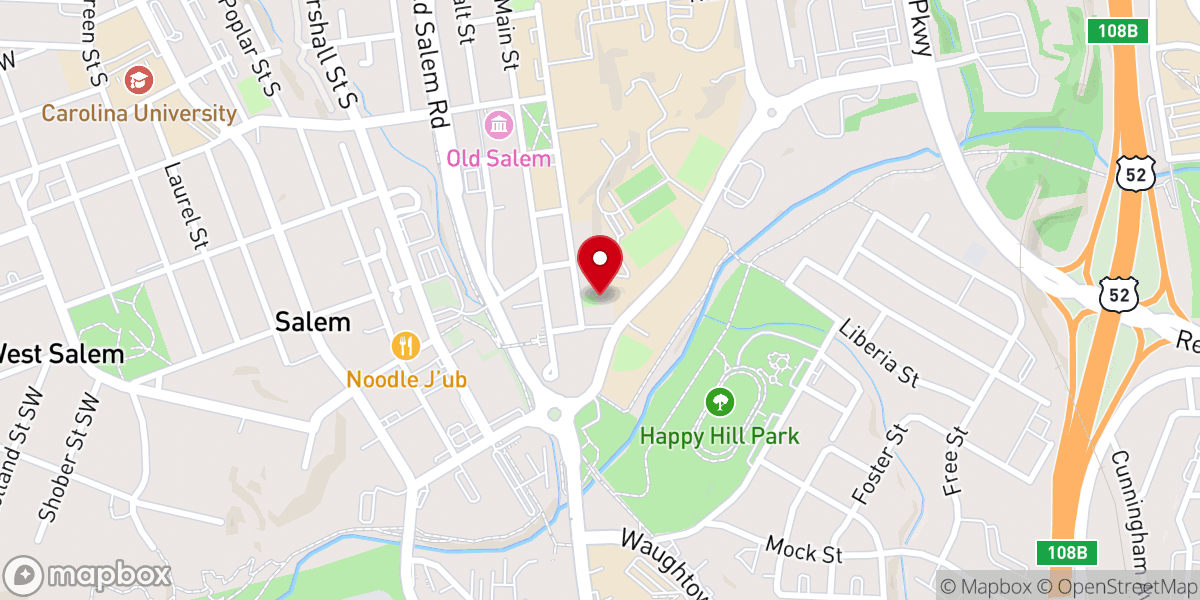 Map showing location of St. Phillips Moravian Church