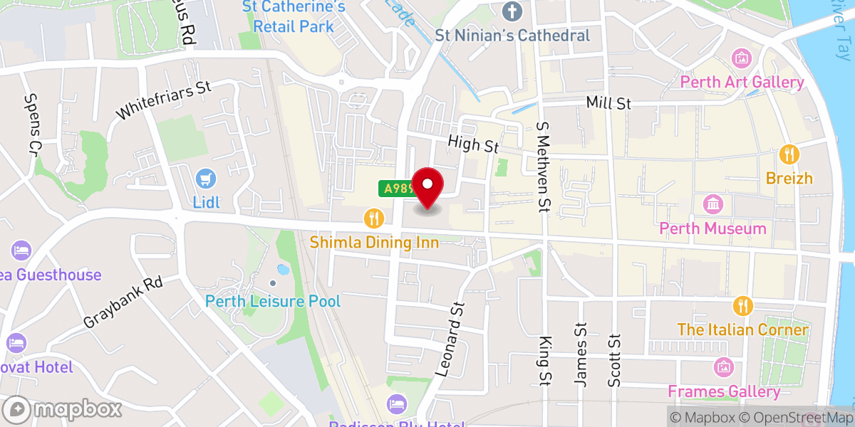 Map showing location of Trinity Church of the Nazarene