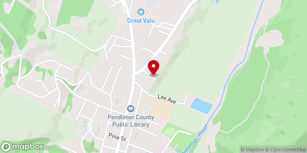 Map showing location of Mountain Lutheran Parish